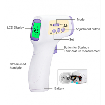 Portable digital non contact infrared thermometer for body temperature